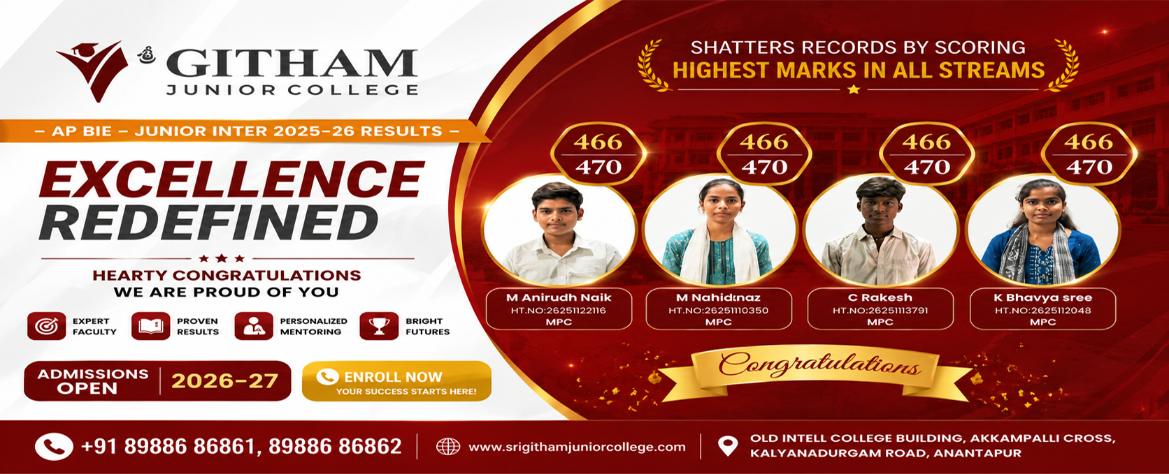 Admissions Open 2026-27